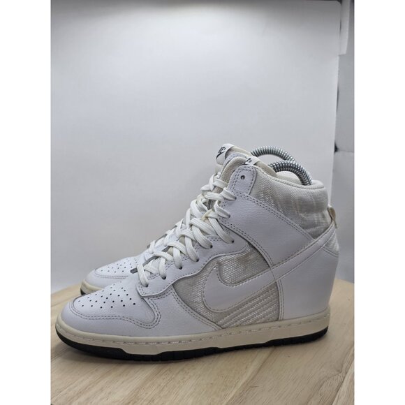 NIKE 2014 DUNK SKY HI HIDDEN WEDGE 644877 101 WHITE 6.5 AIR MAX 1 FORCE - Picture 1 of 8